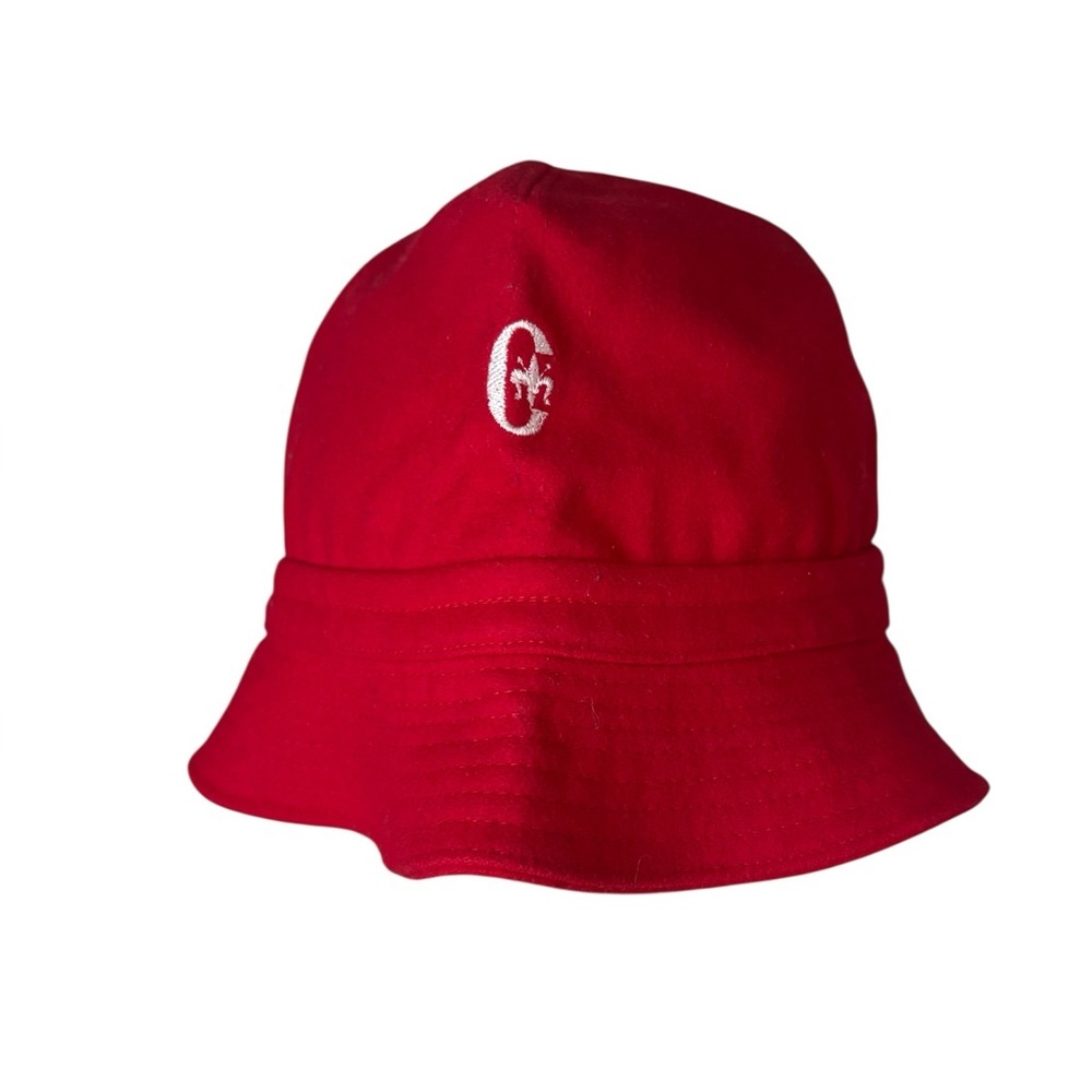 Conte of Florence Red Wool Bucket Hat  Made in Italy